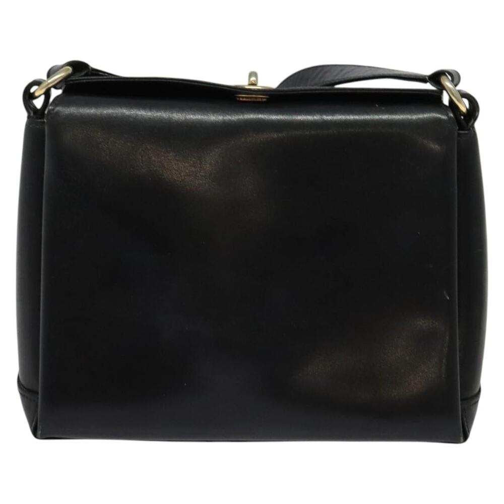 GUCCI Shoulder Bag Leather Black Gold - Picture 2 of 16